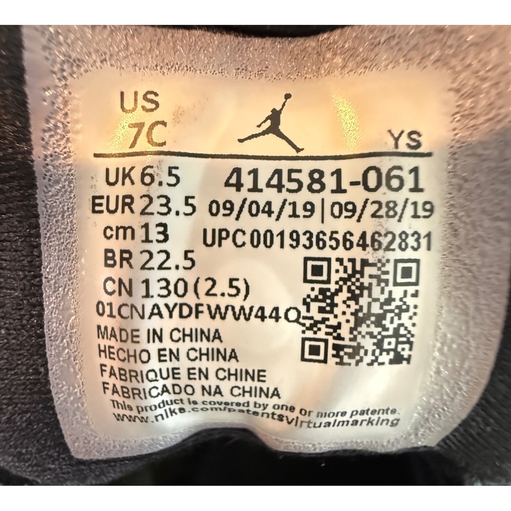 Kids Air Jordan 13 Retro Toddler Shoes Black White Red Basketball Sneakers 7C - Picture 5 of 5